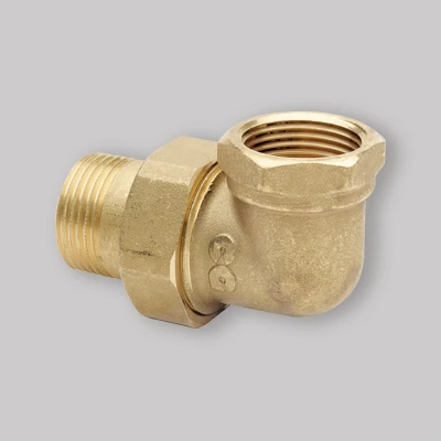 Raccordo Curvo 3 Pezzi Ottone Giallo Con O-Ring 1"1/4