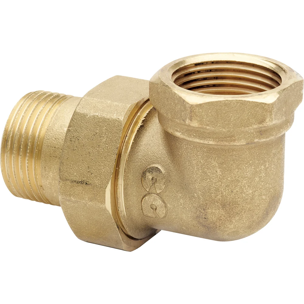 Raccordo Curvo 3 Pezzi Ottone Giallo Con O-Ring 1"1/4