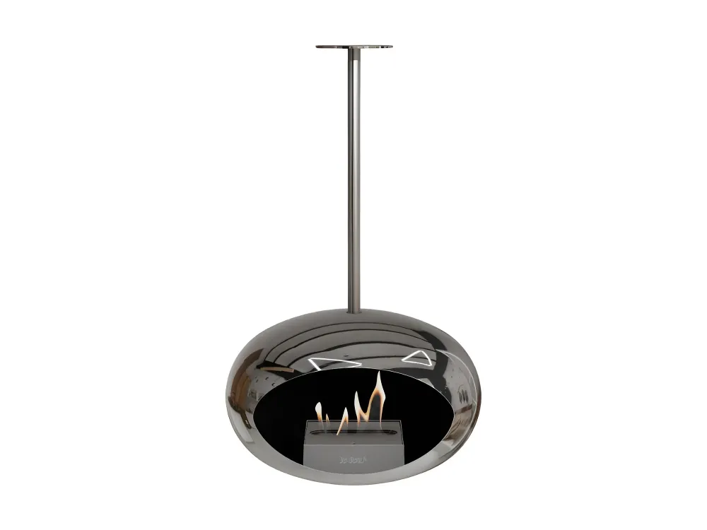 Lareira Bioetanol Suspensa Sky Chromed Effet argent