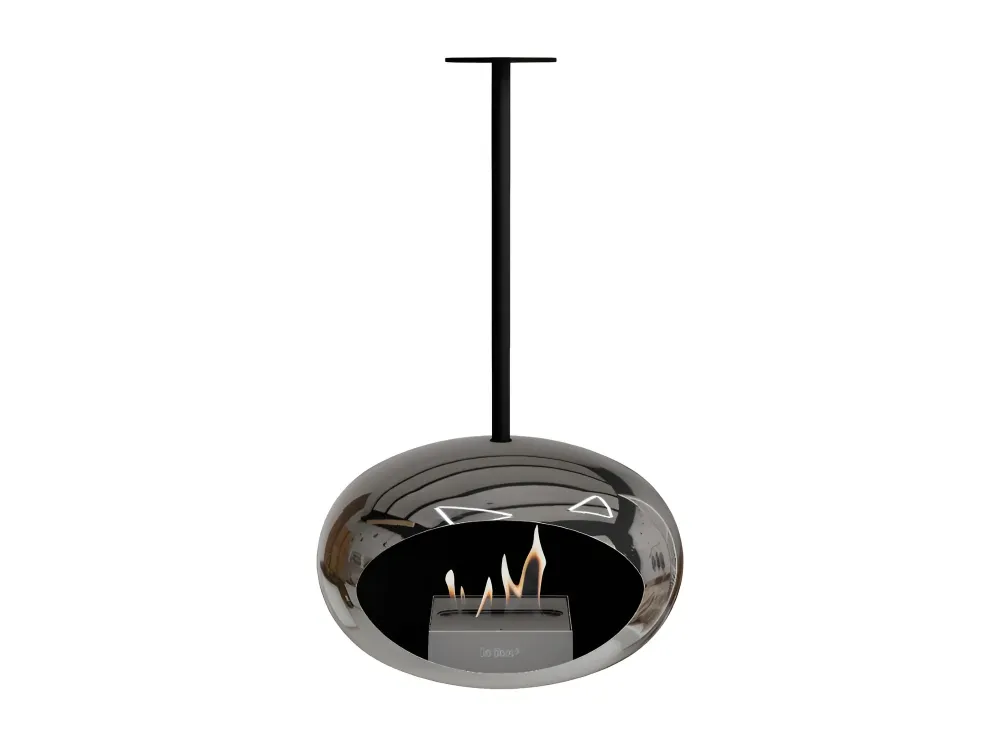 Lareira Bioetanol Suspensa Sky Chromed Effet argent
