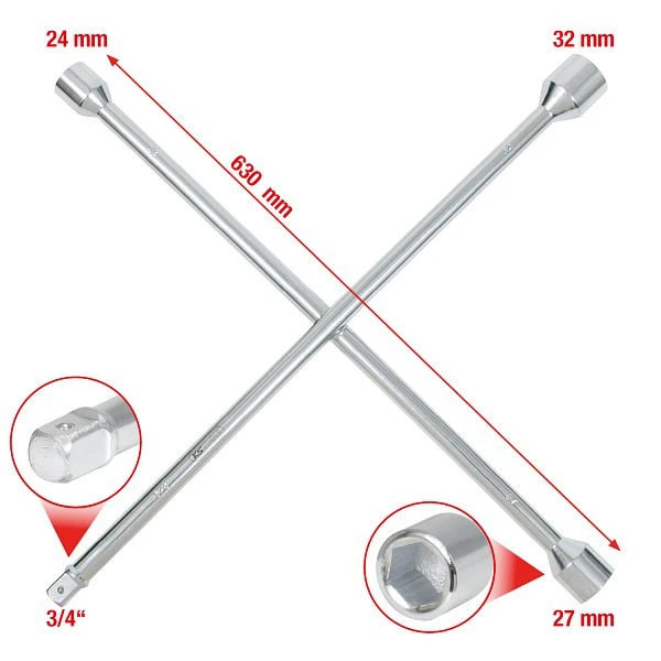 Clé cruciforme de roue KS Tools pour camions 3/4"x24x27x32mm 518.1155 prendre à bas prix