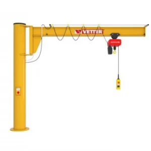 Vetter 250 kg grue pivotante sur pilier 40 m ASSISTENT + réseau d'ancrage composé + palan électrique à chaîne AS2...