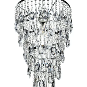 Chandelier Acrylic Crystals Effet argent ENTWASH