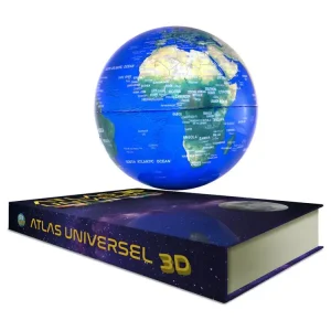 Globe Terre en lévitation sur base Atlas GEOLITE