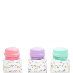 LAV 635ml 3 Piece Glass Jar Lid - Green, Pink & Pourpre