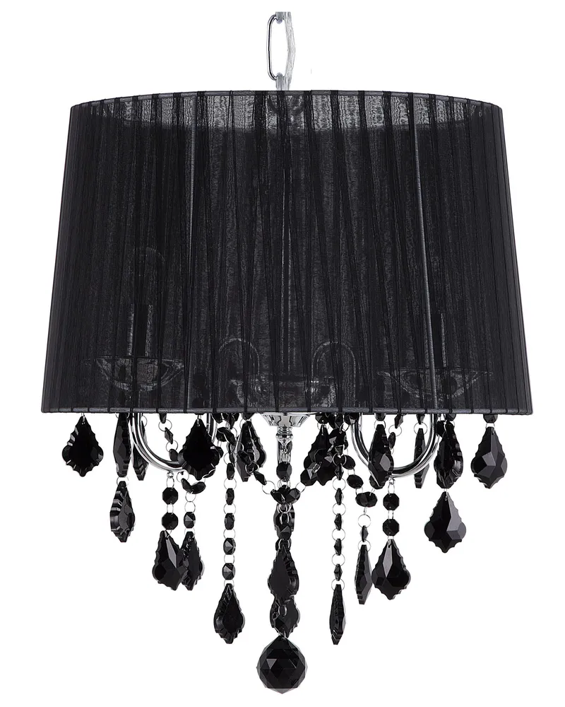 3 Light Chandelier Noir jais EVANS