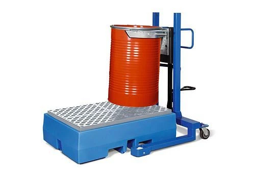 Lève-fûts DENIOS Servo FL 12-K en acier châssis large pour fûts en acier de 200 litres 115-215 obtenir à bas prix