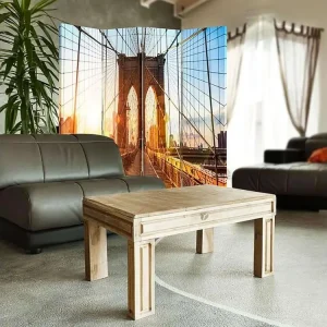 Paravent levier du soleil sur le pont 4 volets - 145 x 150 cm - 1 face déco, 1 face noir