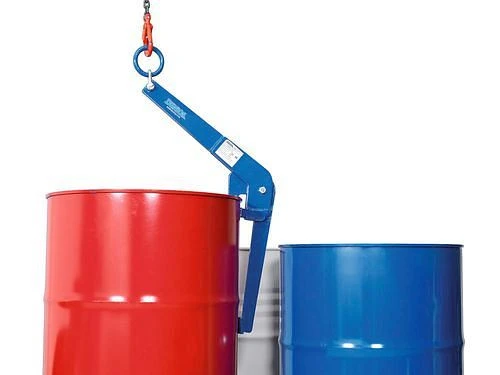 Pince à fûts DENIOS FZ-S en acier pour le levage vertical de fûts ondulés de 200 litres 115-266 commander à bas prix