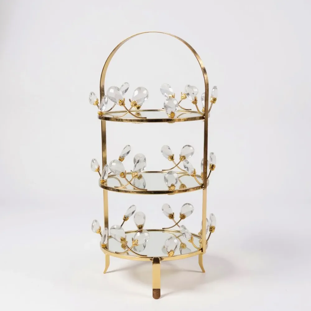 Venice 3 Tier Cake Stand Doré