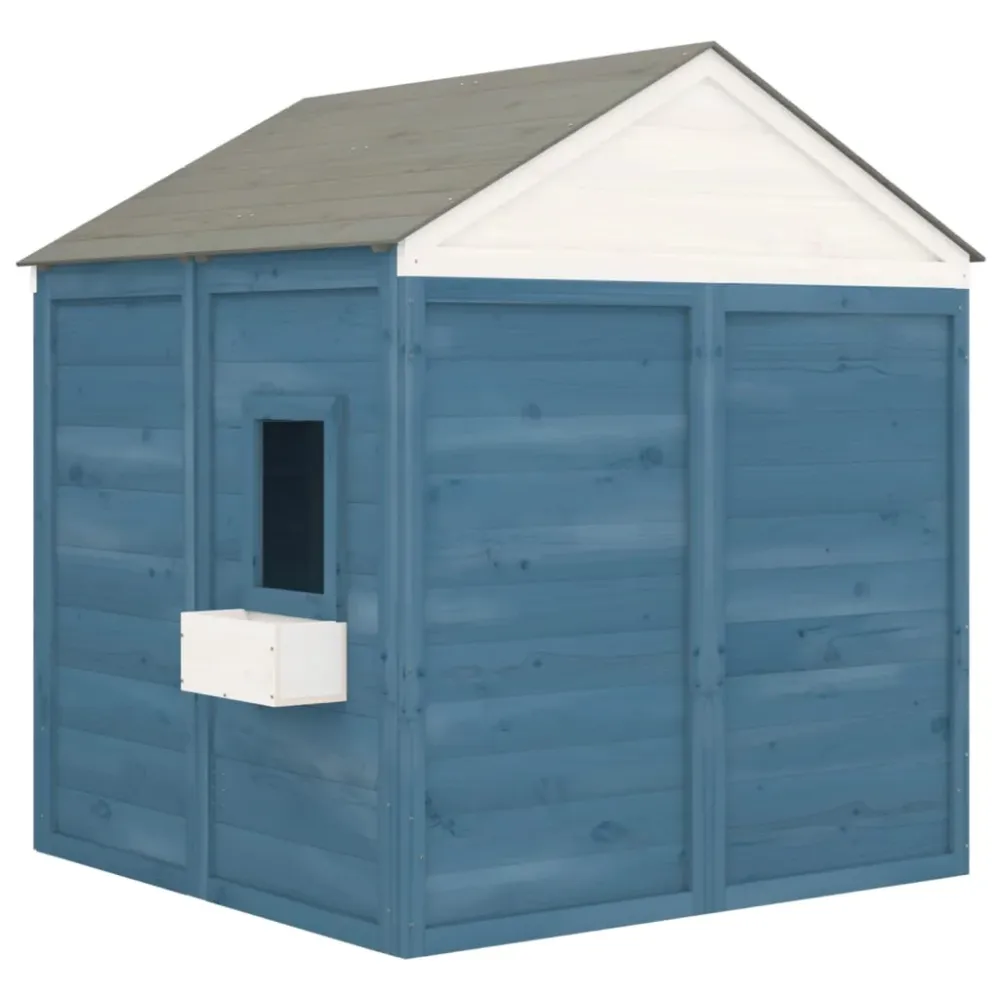 Certifié CE Maison de jeux et porte verrouillable/fleurs 125 x 120 x 132 cm bois massif sapin 02_0005112