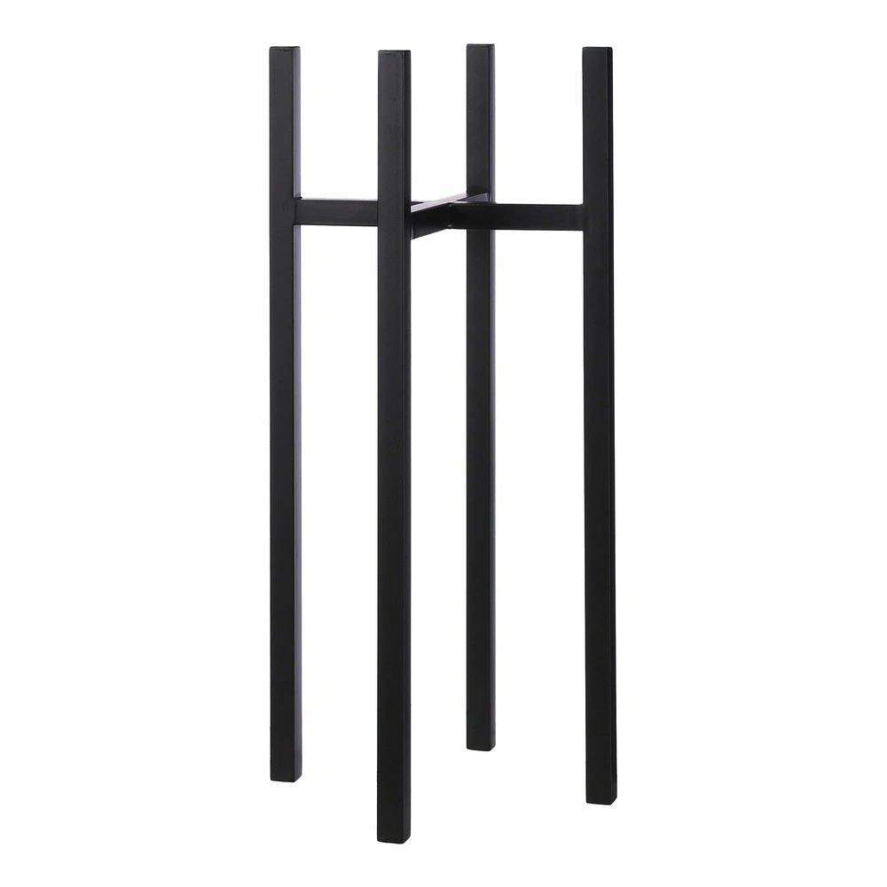Certifié CE Mica decorations - porte-plante en métal noir h71