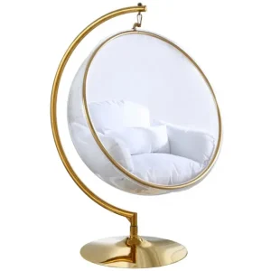 Chaise D'Appoint à Bulles En Acrylique Luna en noir mat