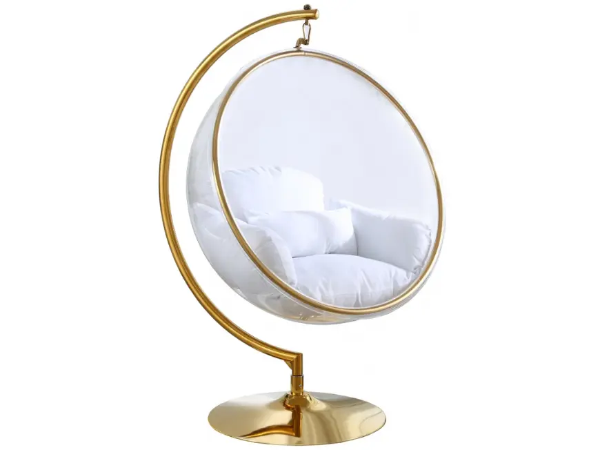 Chaise D'Appoint à Bulles En Acrylique Luna en noir mat