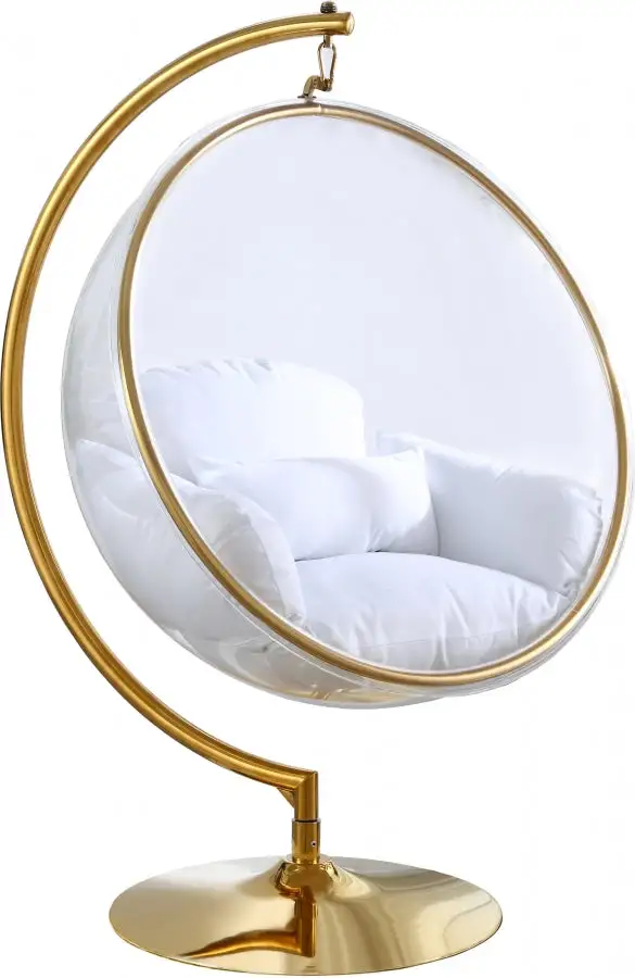 Chaise D'Appoint à Bulles En Acrylique Luna en noir mat
