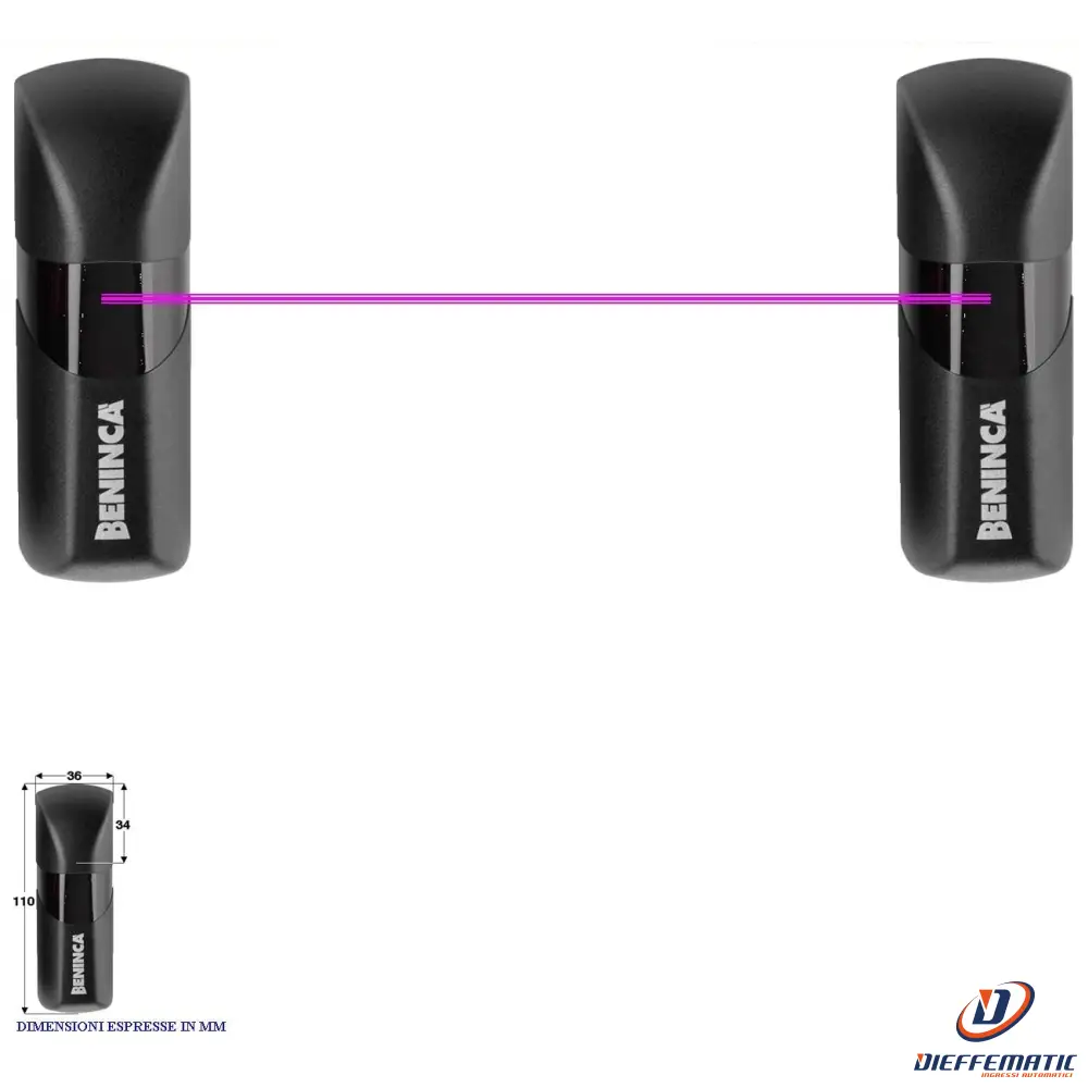 Coppia Di Fotocellule Portata 25 Metri 22/30 Vac Securvera Sv-Fpnsfpbipd pour toutes saisons