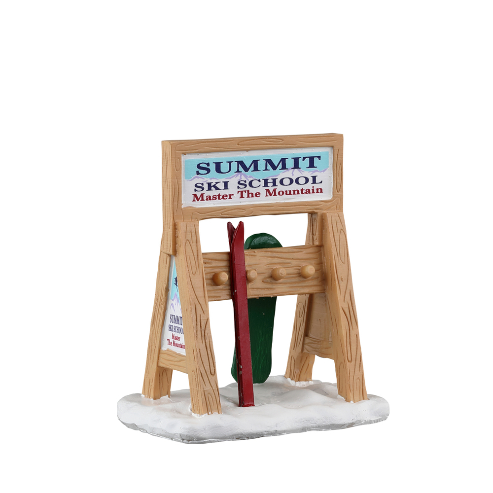 Couvre-selle imperméable Figurine Panneau de porte-skis pour village de Noël