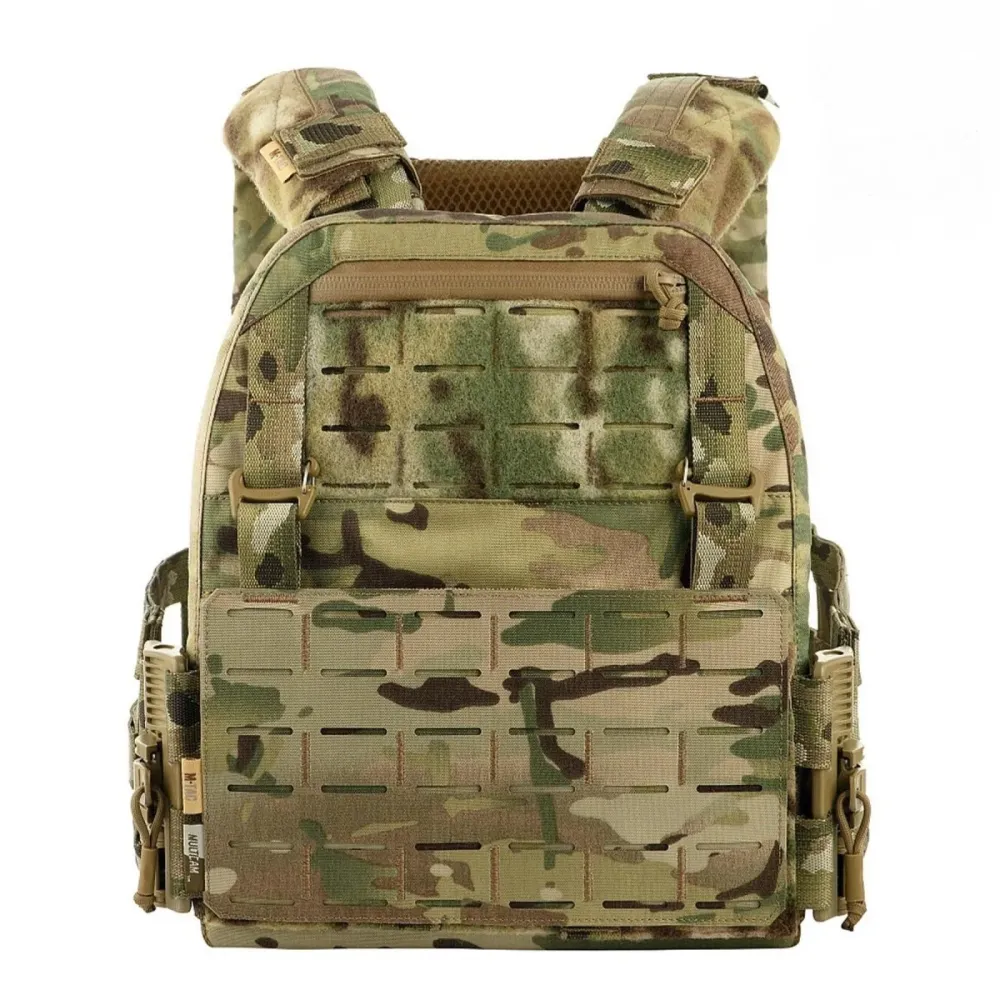 Gilet porte-plaques militaire M-TAC avec porte-chargeurs tactiques à dégagement vif Multicamo Compatible avec la plupart d...
