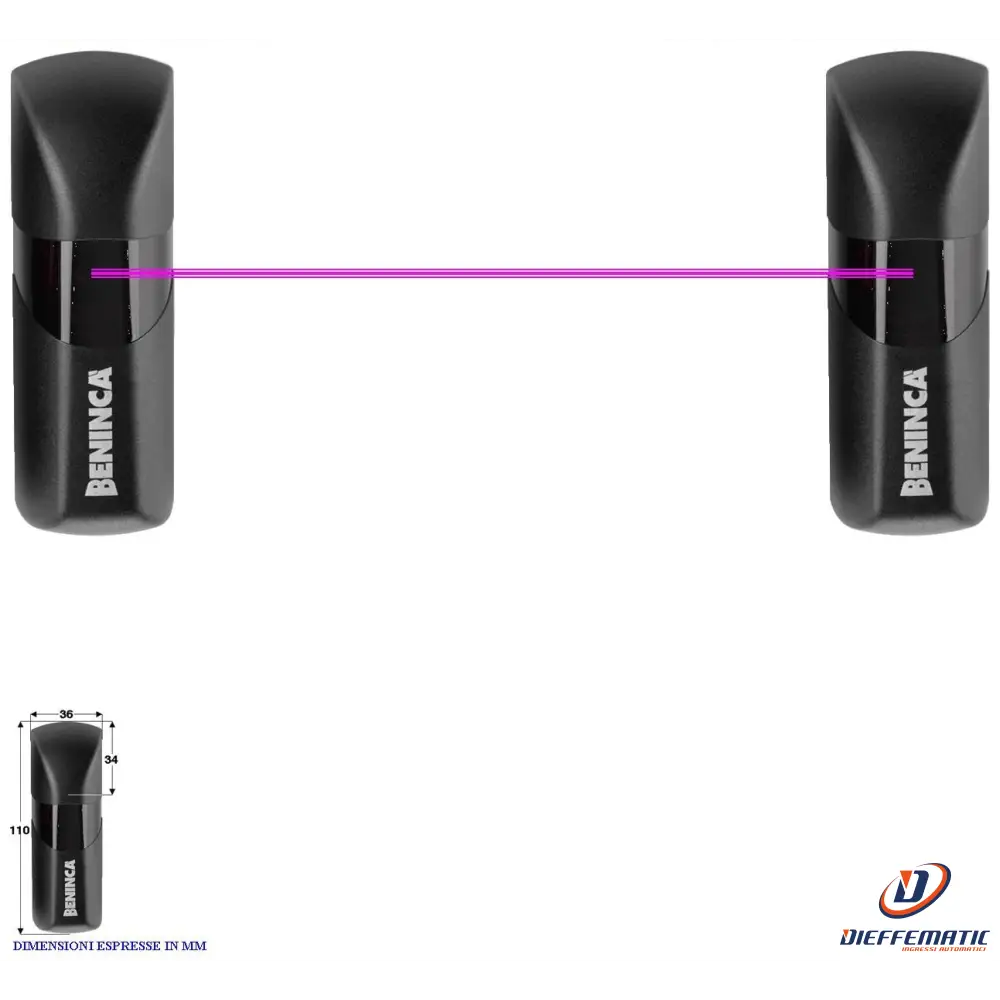 Haute Performance Coppia Di Fotocellule Portata 25 Metri 24/30 Vac Securvera Sv-Fpnsfpbipb