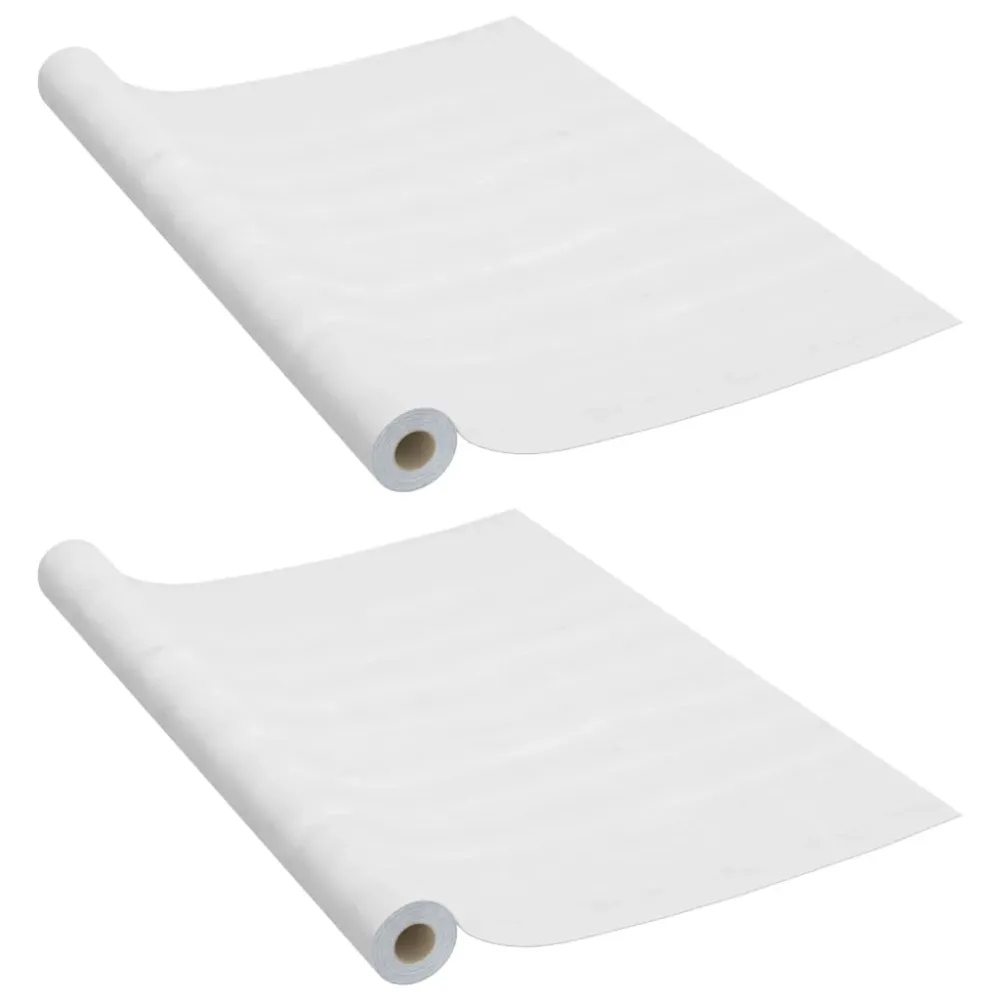 Lot de 2 films autoadhésifs pour portes Bois blanc 210x90 cm VINYLE DEC022128