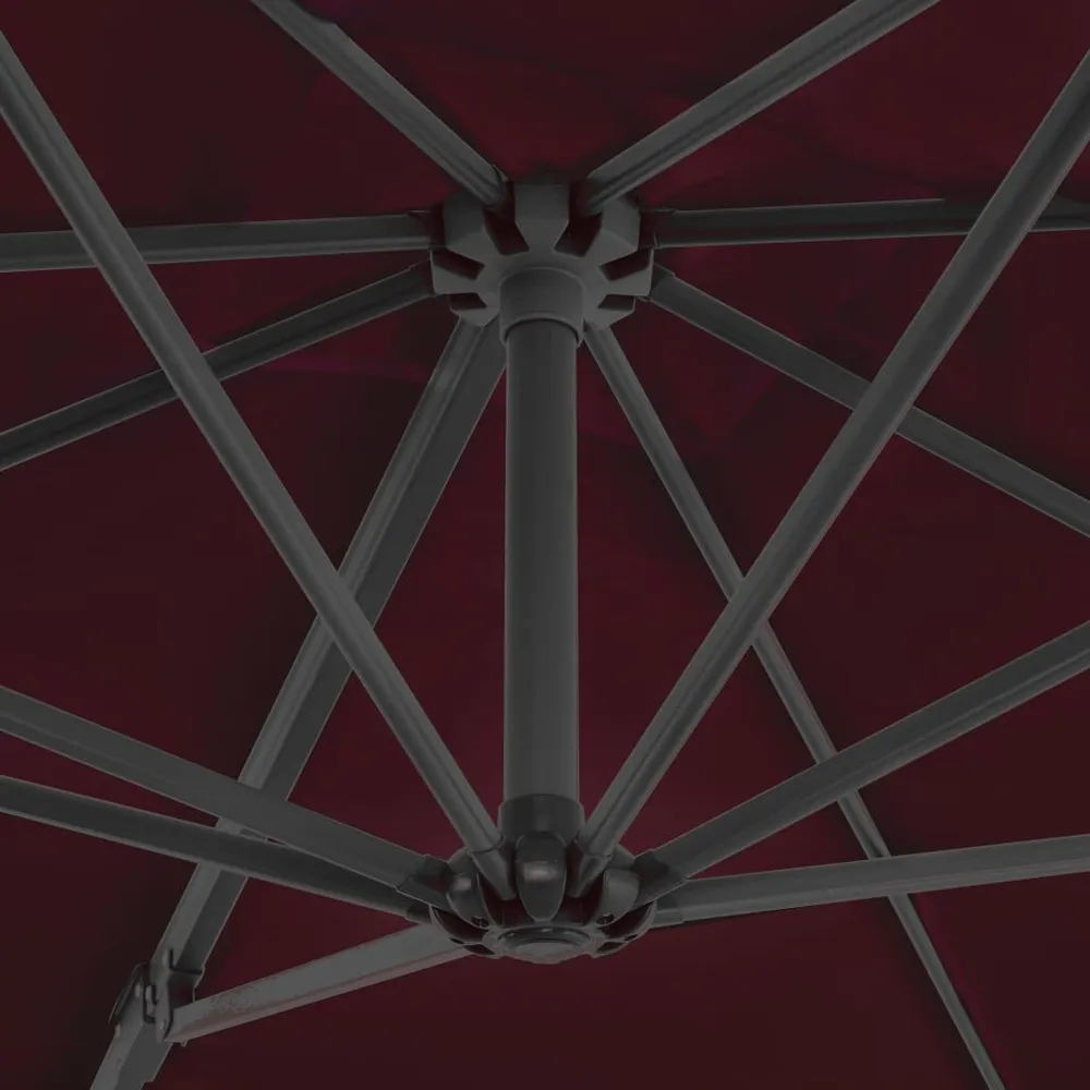 Parasol de jardin en porte-à-faux avec mât en aluminium Compatible avec la plupart des modèles