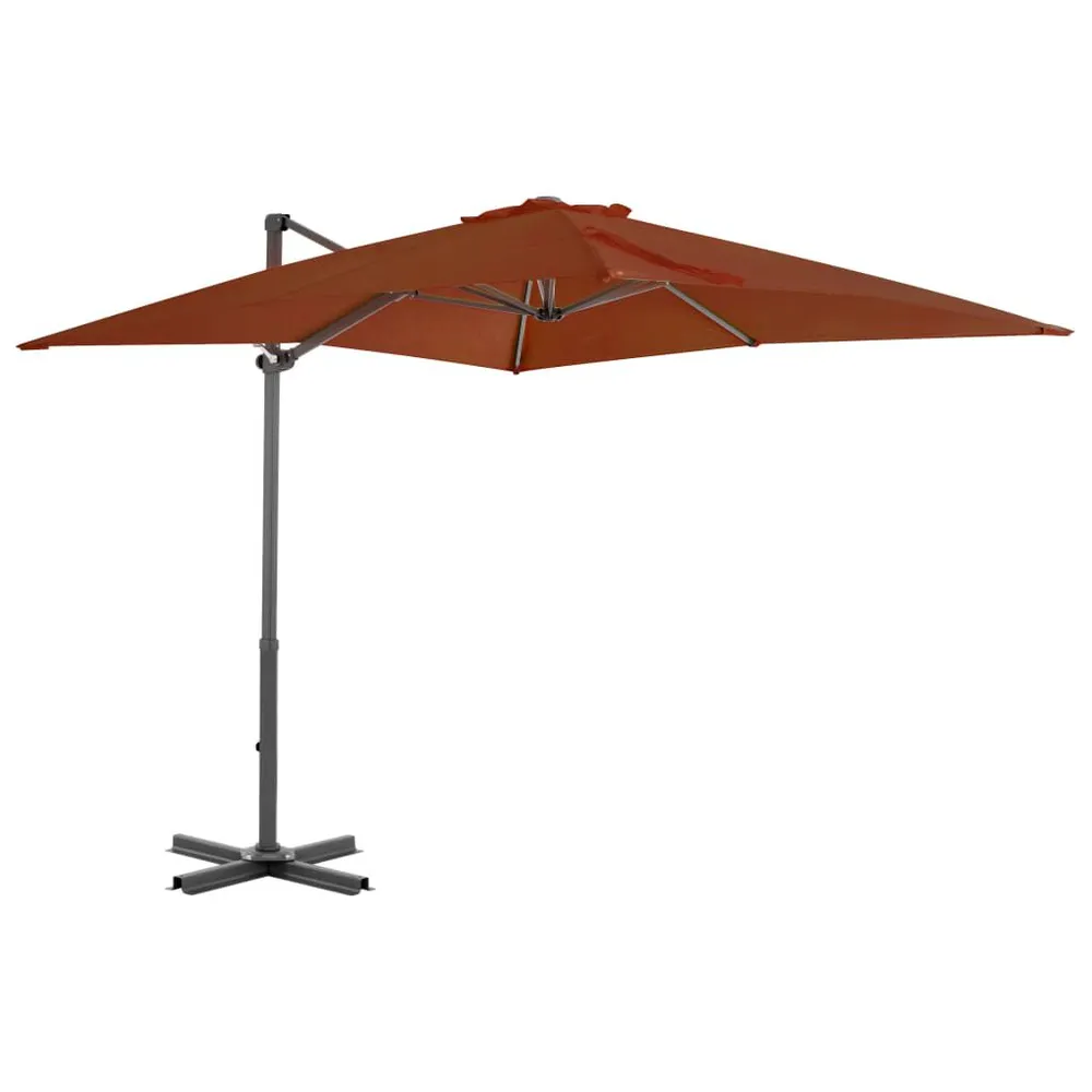 Parasol de jardin en porte-à-faux avec mât en aluminium pour stockage extérieur
