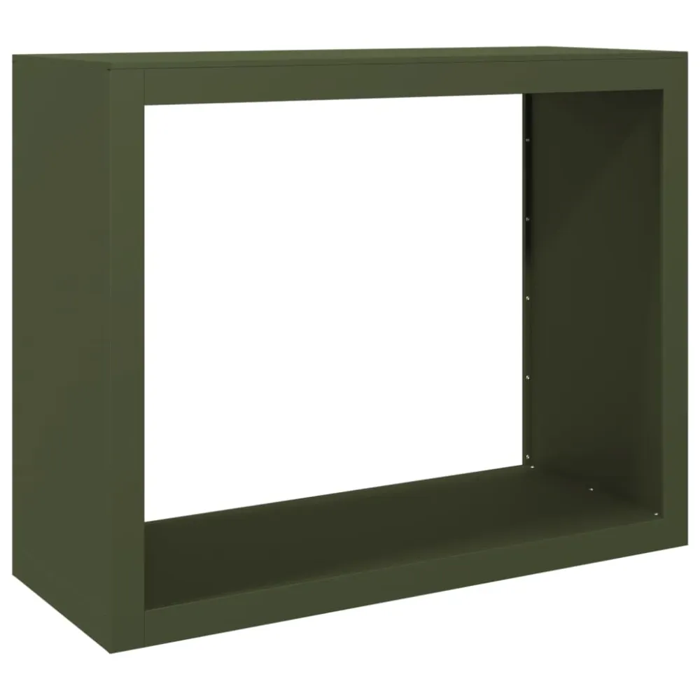 Porte-bagages scooter Portant de bois de chauffage 100 x 40 x 80 cm acier vert 02_0043701