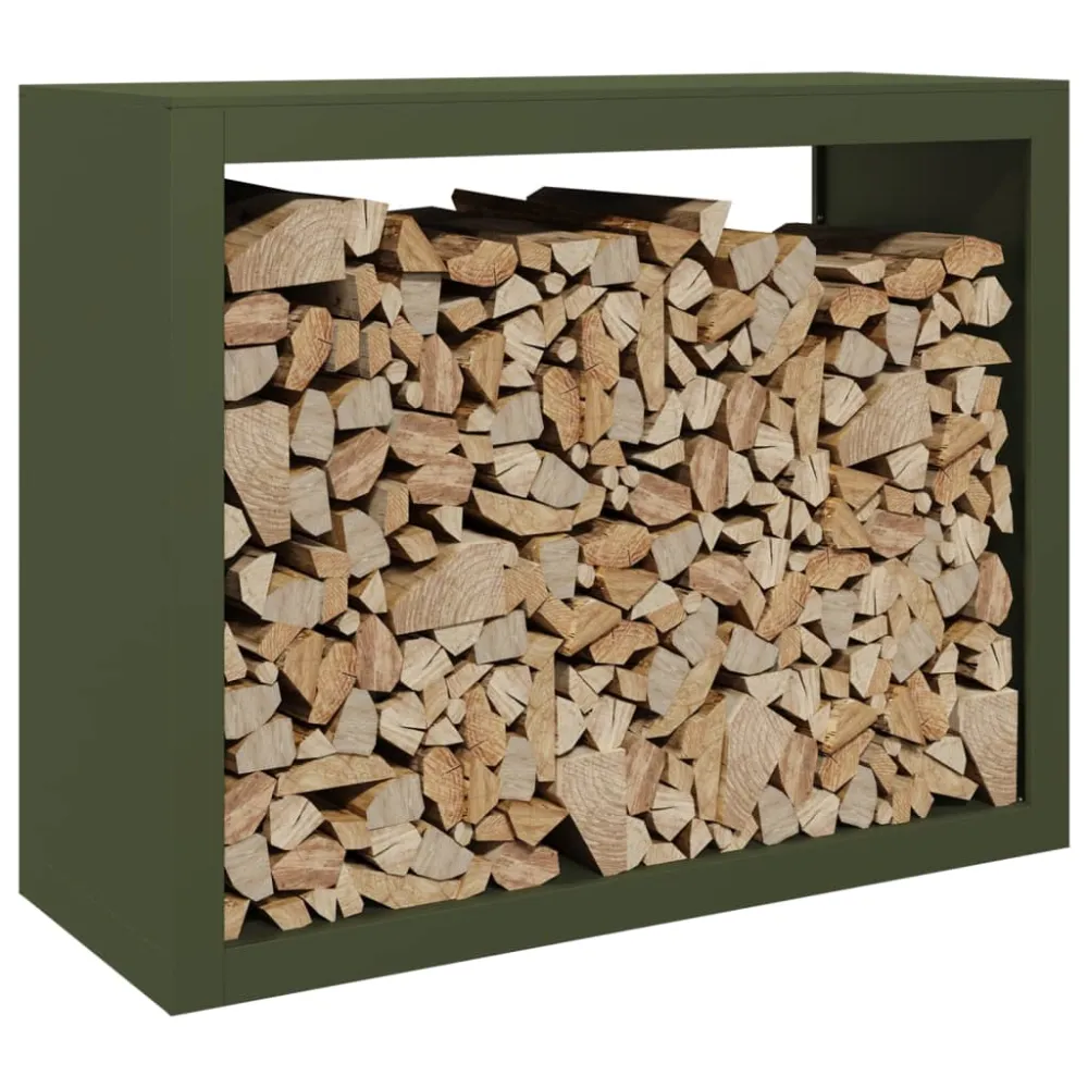 Porte-bagages scooter Portant de bois de chauffage 100 x 40 x 80 cm acier vert 02_0043701