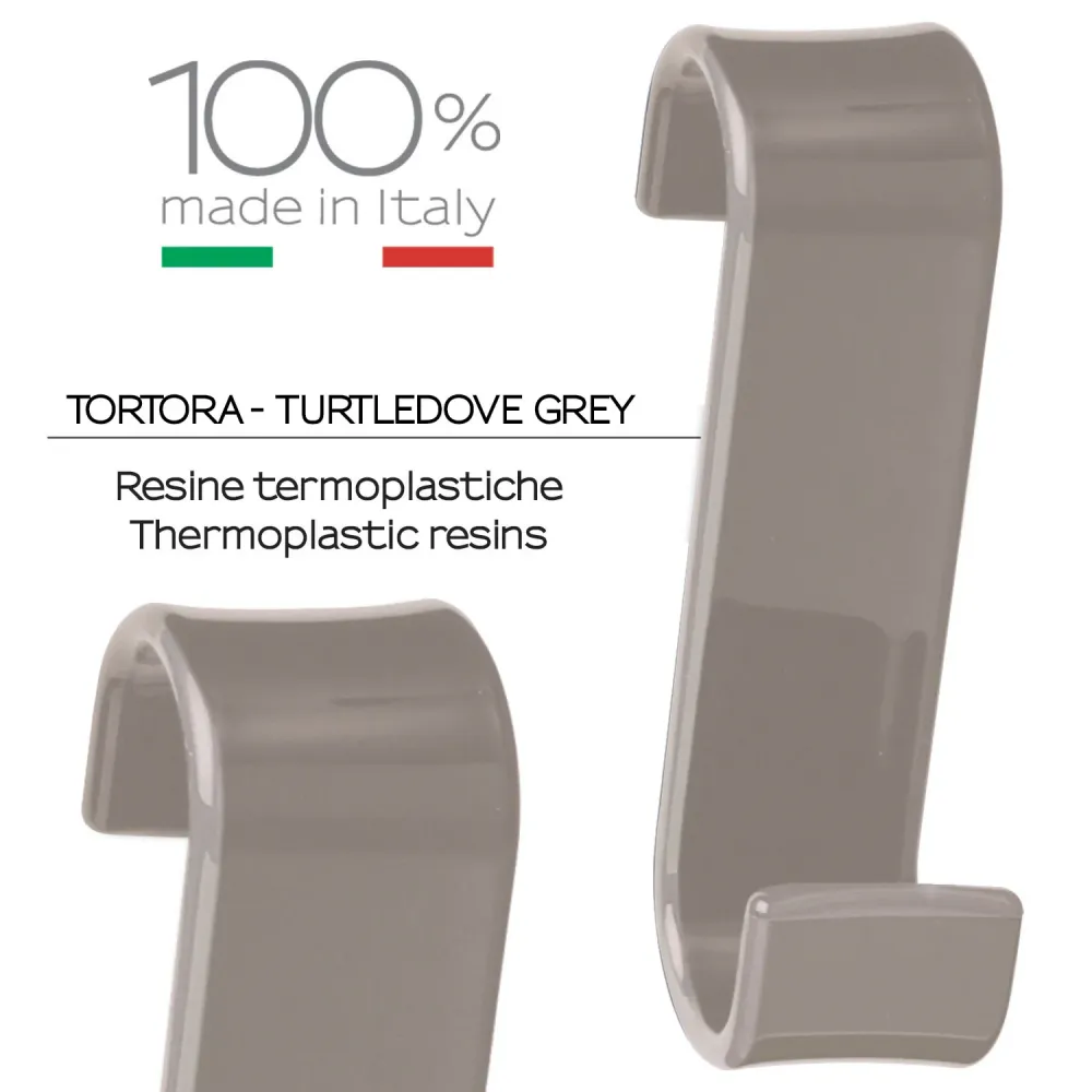 Porte-manteaux pour radiateur sèche-serviettes modèle Merlino - Tortora avec mousses incluses