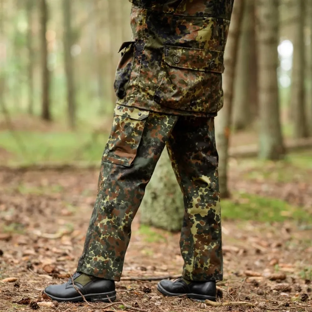 Protège-mains Pantalon cargo de style militaire allemand, pantalon de combat de l'armée de camouflage flecktarn ACU