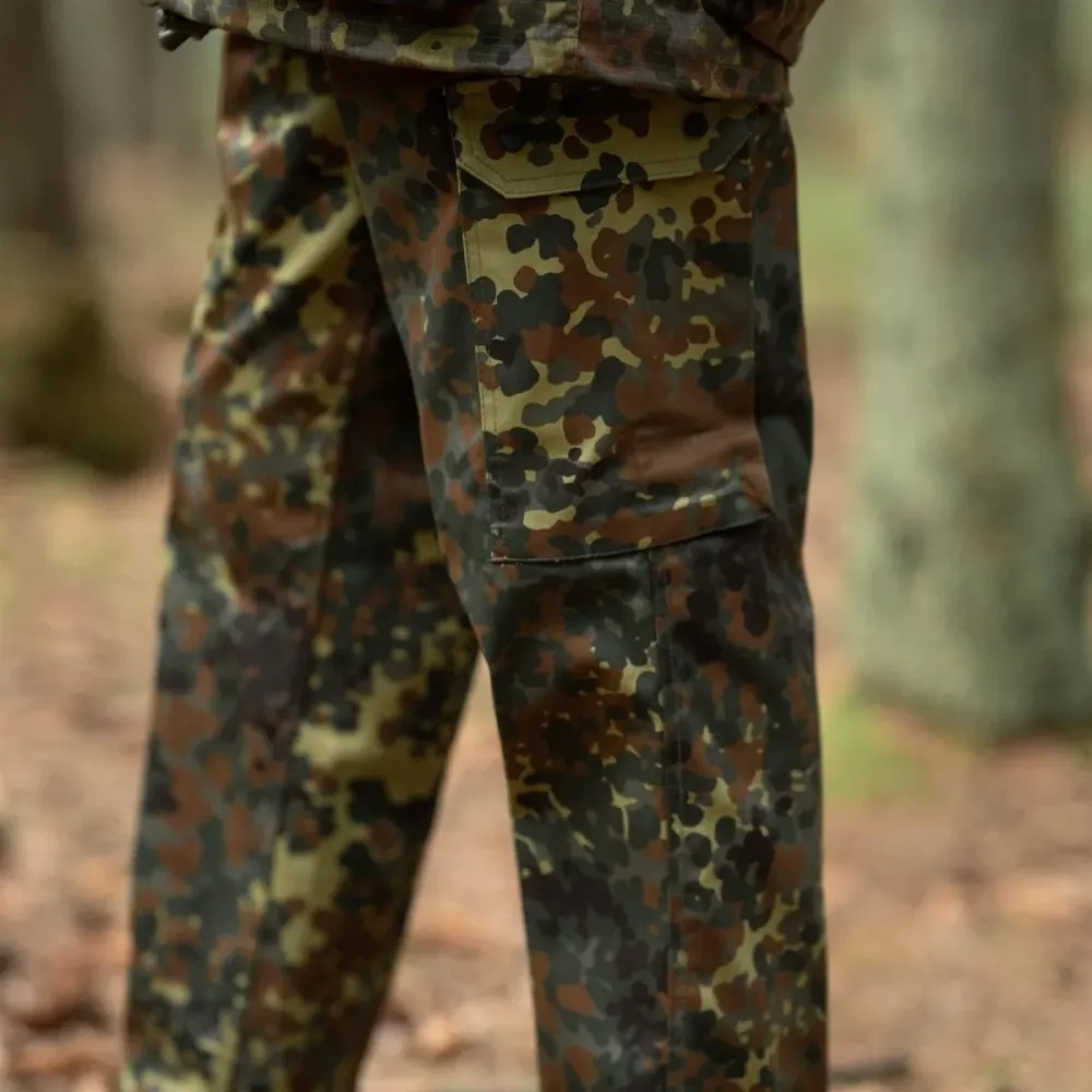 Protège-mains Pantalon cargo de style militaire allemand, pantalon de combat de l'armée de camouflage flecktarn ACU