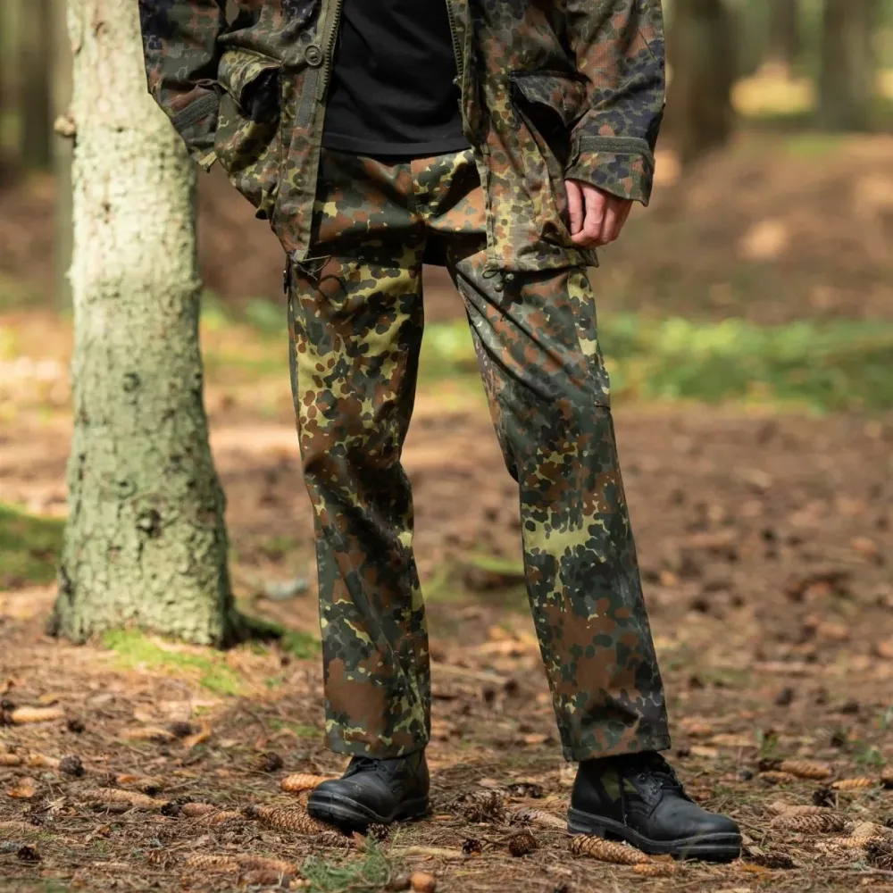 Protège-mains Pantalon cargo de style militaire allemand, pantalon de combat de l'armée de camouflage flecktarn ACU