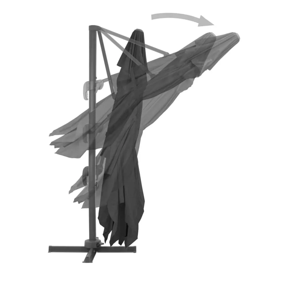 Rétroviseur sport Parasol de jardin en porte-à-faux et poteau en aluminium