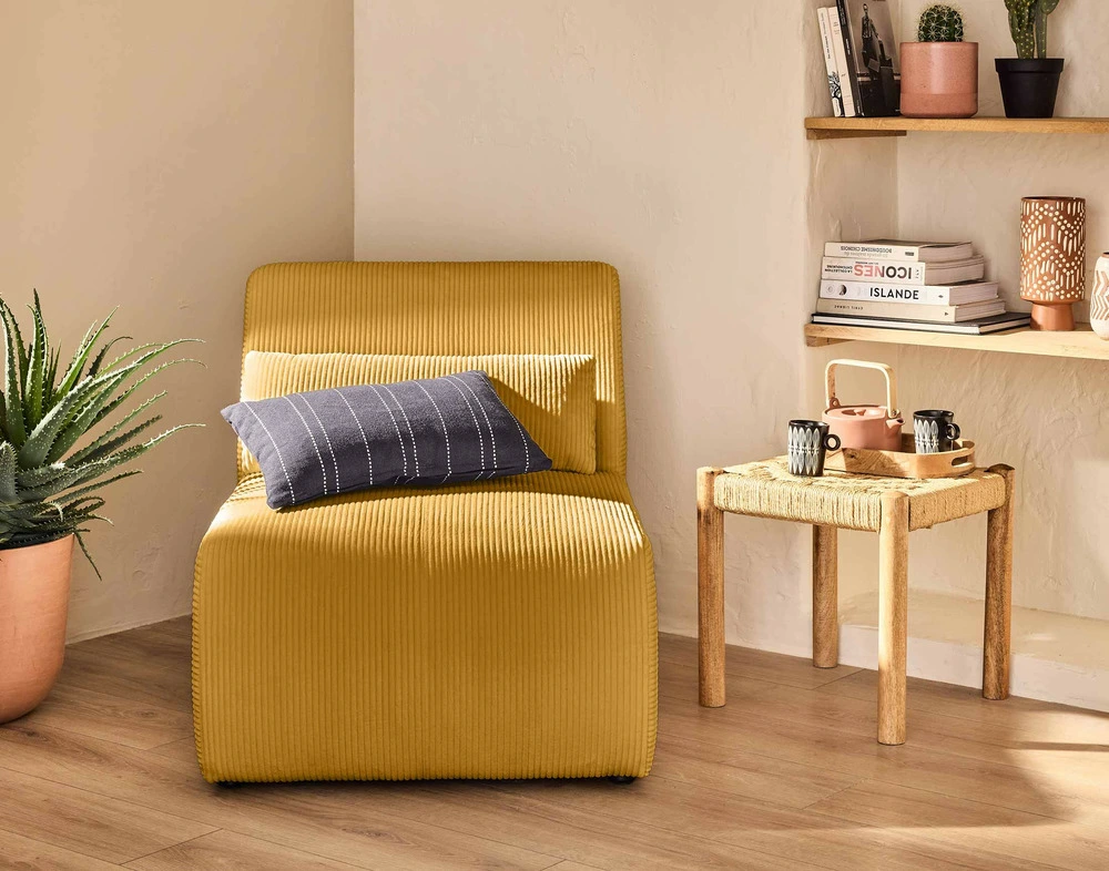 Sangle de fixation Onyx - fauteuil sans accoudoirs - en velours côtelé