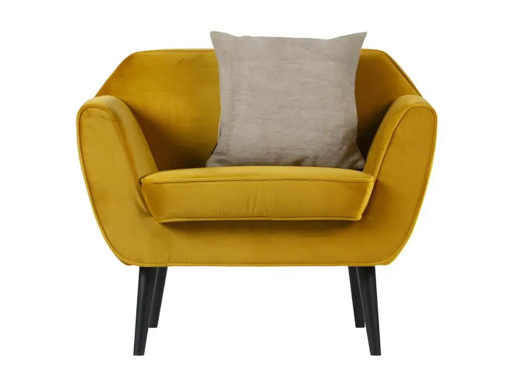 Sangle de fixation ROCCO - Fauteuil en velours jaune ocre