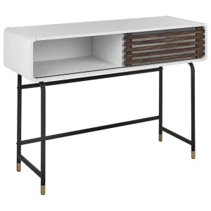 Sidetable donkerhout/wit RIFLE Compatible avec la plupart des modèles