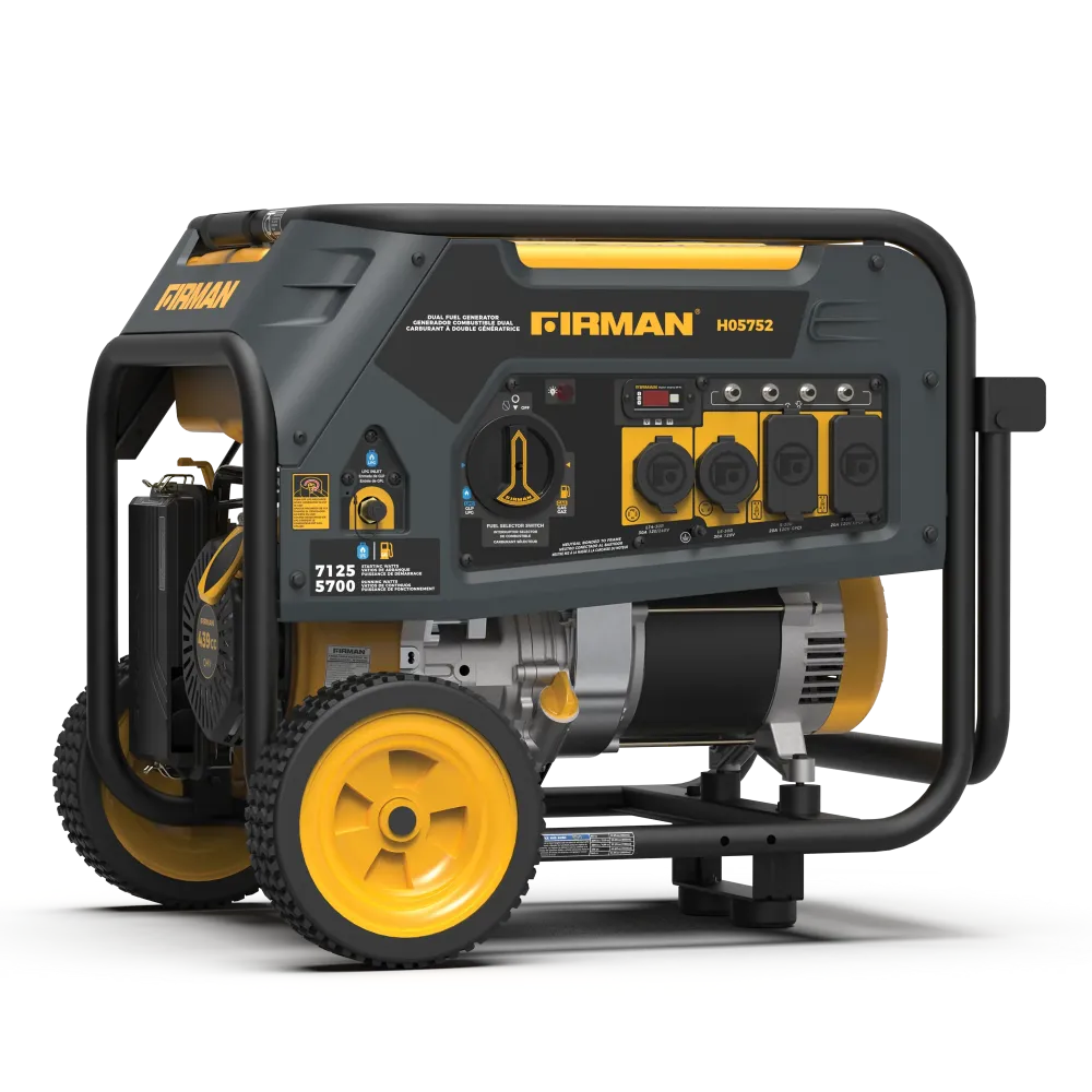 Support GPS moto Dual Fuel 5700W Nomade Generator Recoil Start 120/240V