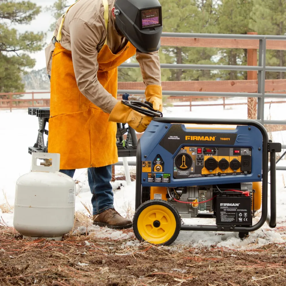 Tri Fuel Portable Generator 8000W Electric Start 120/240V