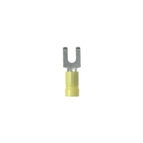 Vinyl À isolation Funnel Entry Barrel Loose Piece Flange Fork Terminal Yellow PV10-8FF-L (Pack 50)