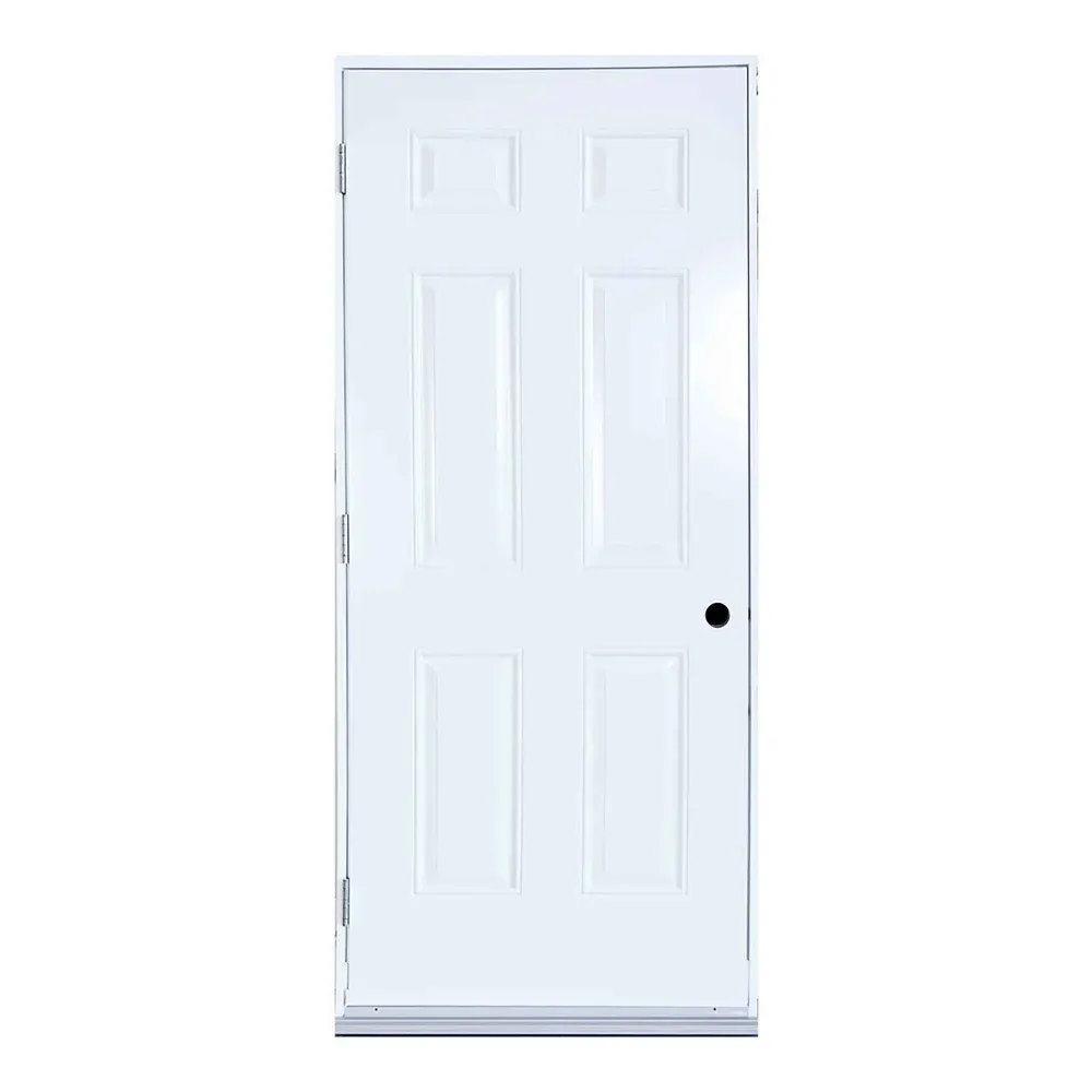 Kit de fixation Porte d'acier pour cabanon avec cadrage de 36" x 1-1/4" x 4-5/8", ouverture à gauche vers l’extérieur (blanc)