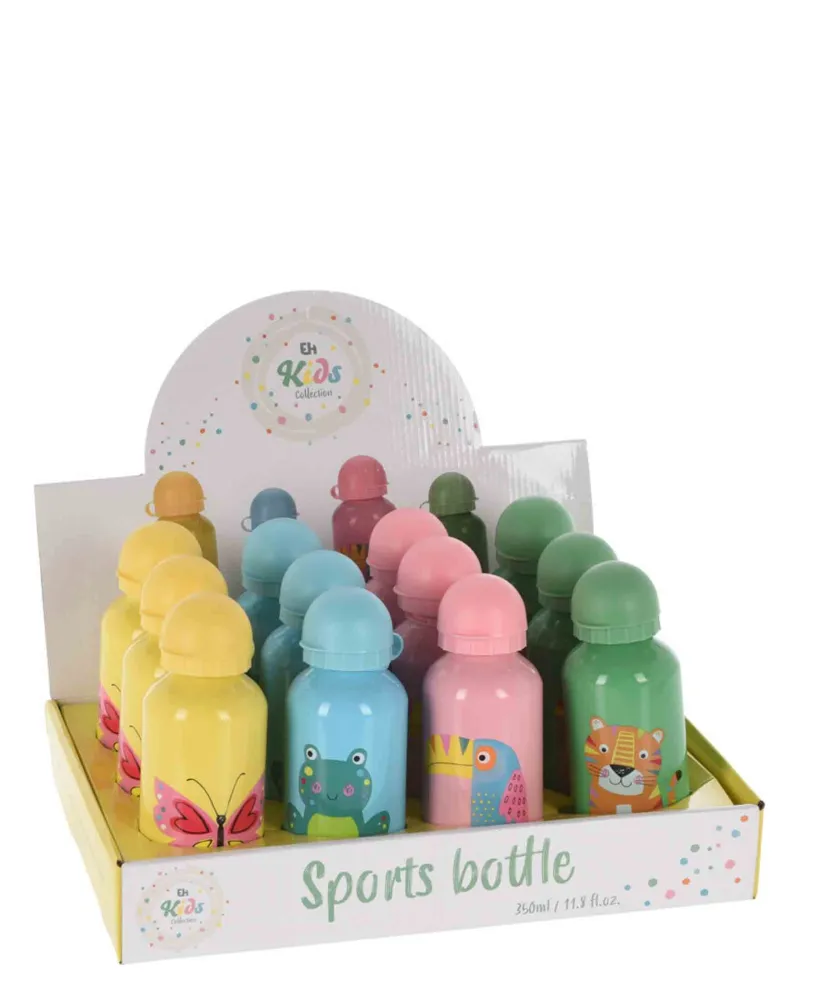 Kiddies Sport Bottle 350ML Animal Print - Rose vif
