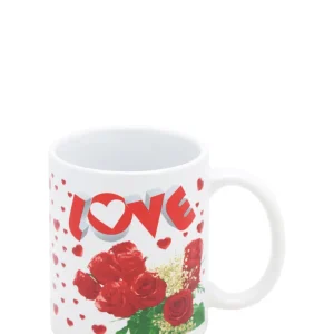 Lovers Design 440ml Love Mug - Blanc pur & Red