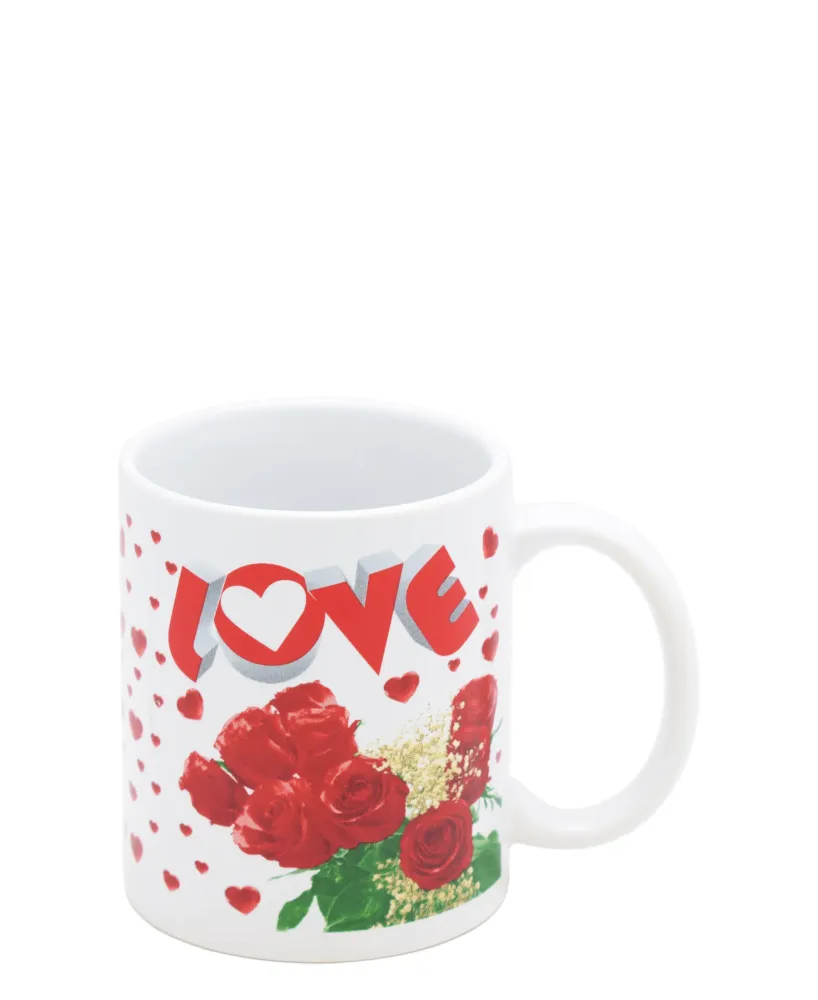 Lovers Design 440ml Love Mug - Blanc pur & Red