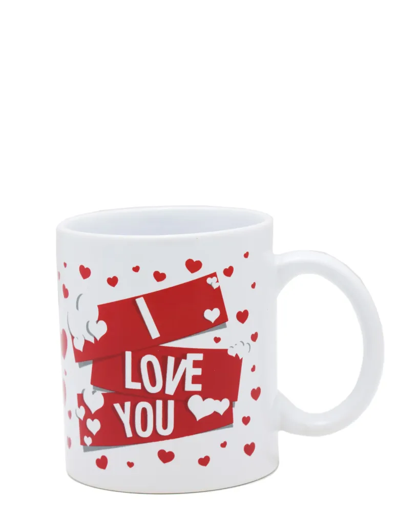 Lovers Design 440ml My Love Mug - Blanc pur & Red