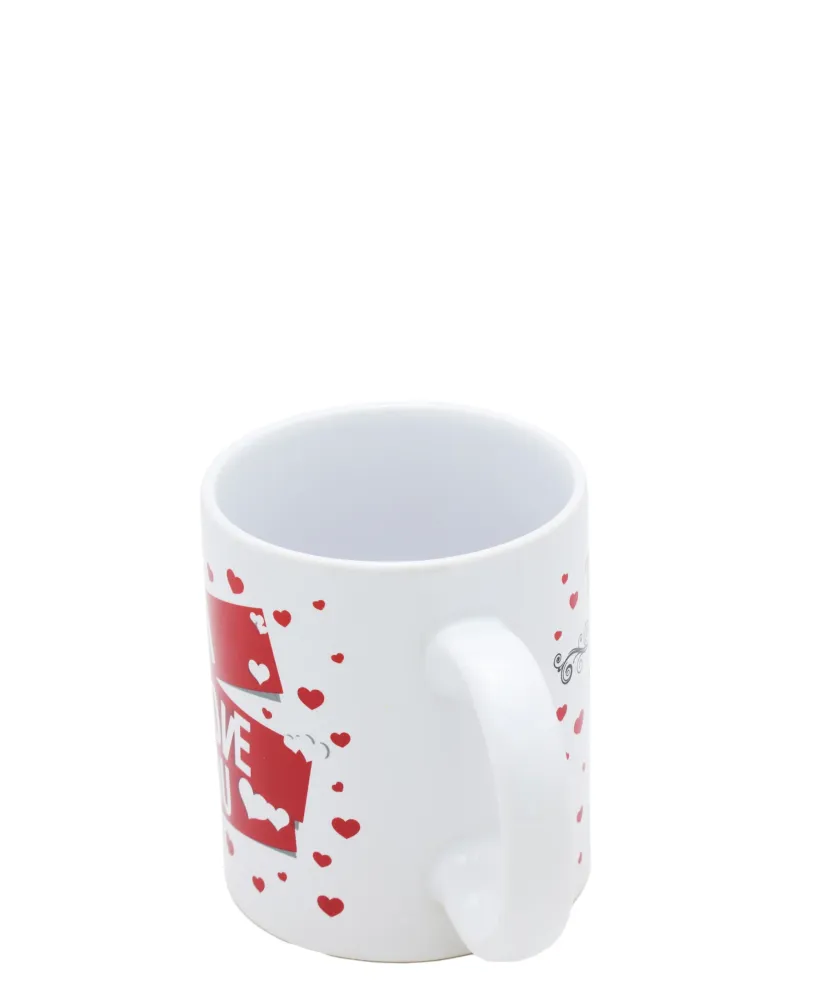 Lovers Design 440ml My Love Mug - Blanc pur & Red