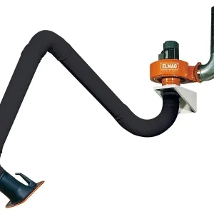 Kit d'évacuation d'air ELMAG avec bras d'extraction 4 m en version tube longueur : 4 m Ø 150 mm...