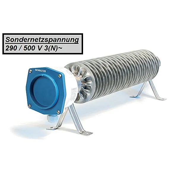 Schultze RiRo u 3000 Chauffage à tube à ailettes 500V 3000W tension spéciale 290/500V acier inoxydable IP66/67 SNS005 pren...