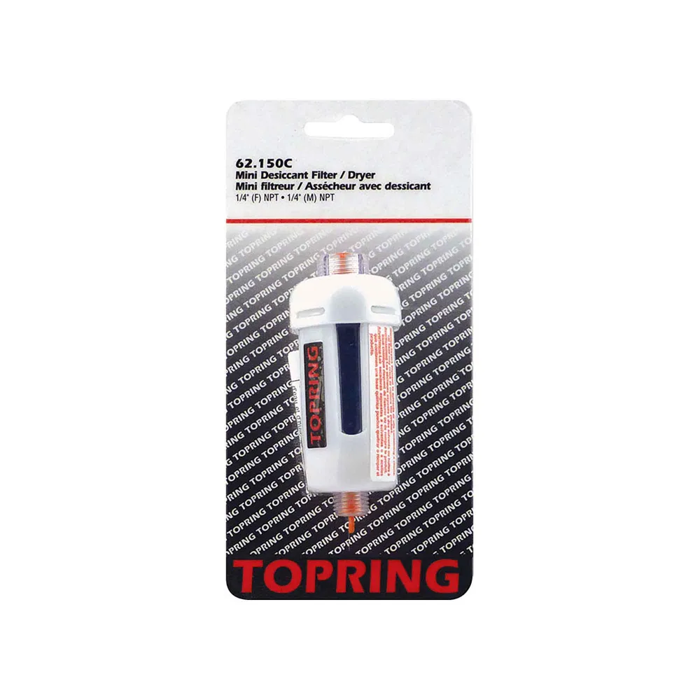 Filtre à eau et à huile jetable de 95 mm pour outil à air, 1/4 (F-M) NPT