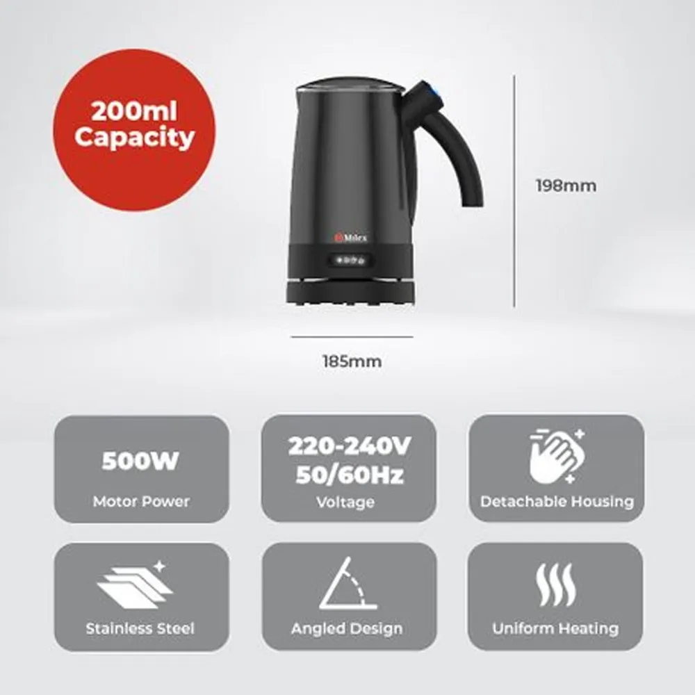 Amortisseur arrière Milex Creamy Craft Milk Frother Noir jais