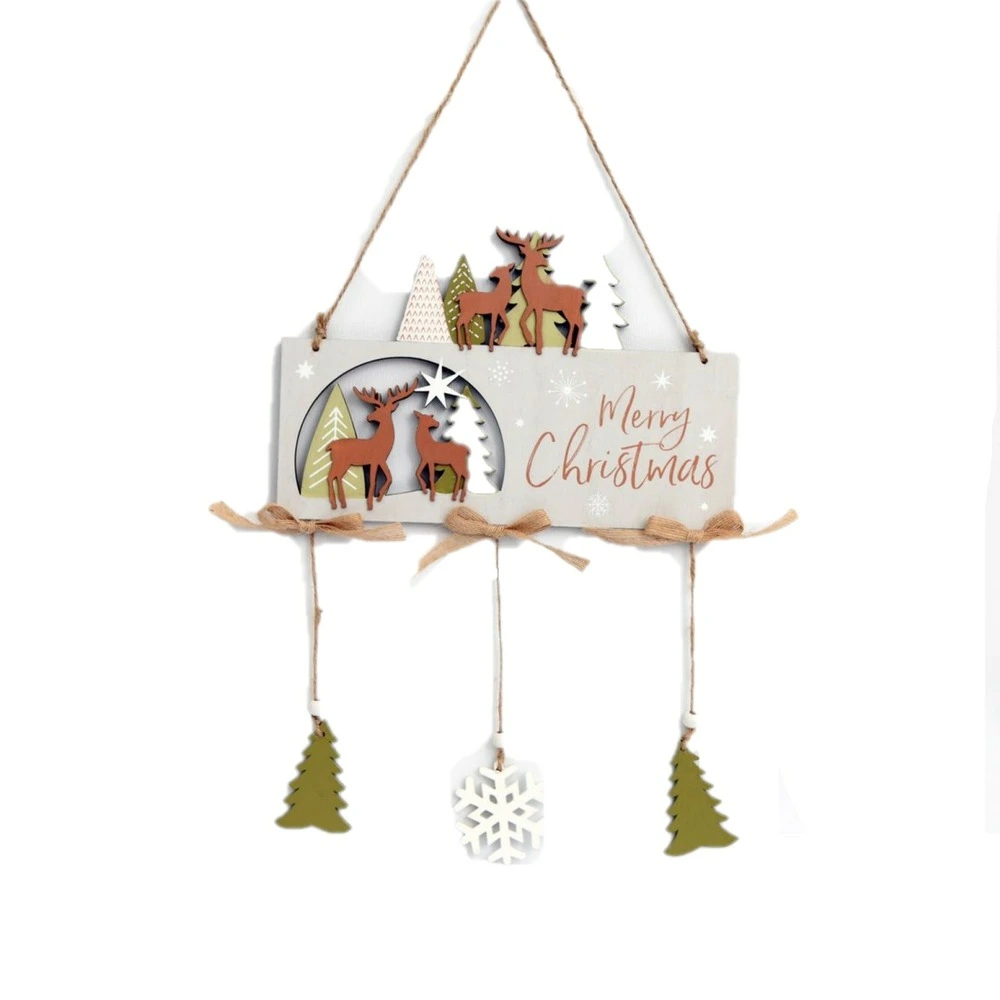 Décoration de noël suspendue forest tradi - vert en acier inoxydable